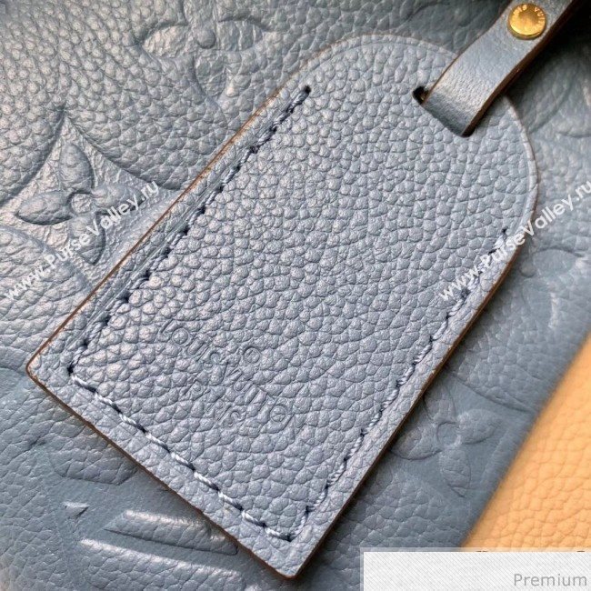 Louis Vuitton V Tote BB Monogram Empreinte Leather M44419 Blue 2019 (FANG-9041138)