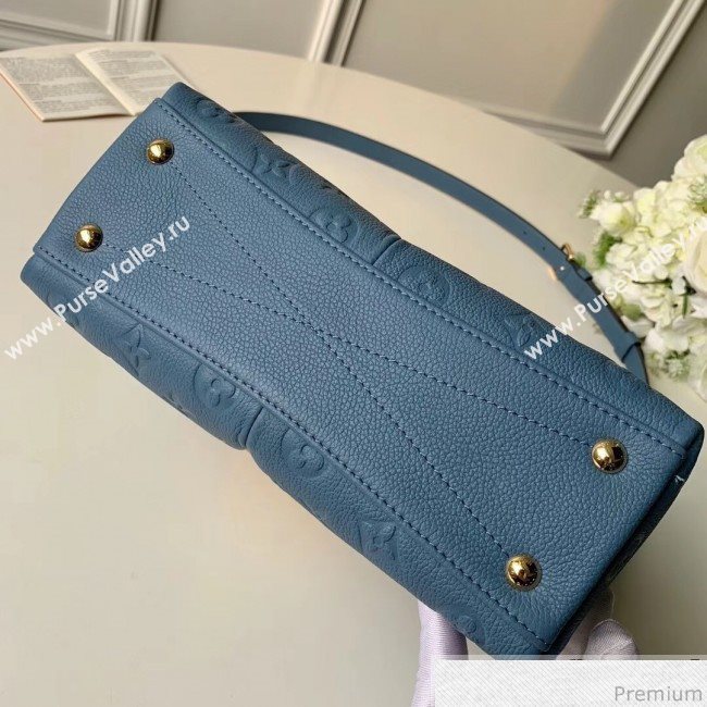 Louis Vuitton V Tote BB Monogram Empreinte Leather M44419 Blue 2019 (FANG-9041138)
