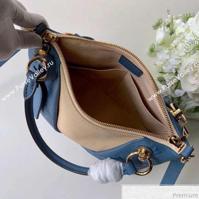 Louis Vuitton V Tote BB Monogram Empreinte Leather M44419 Blue 2019 (FANG-9041138)