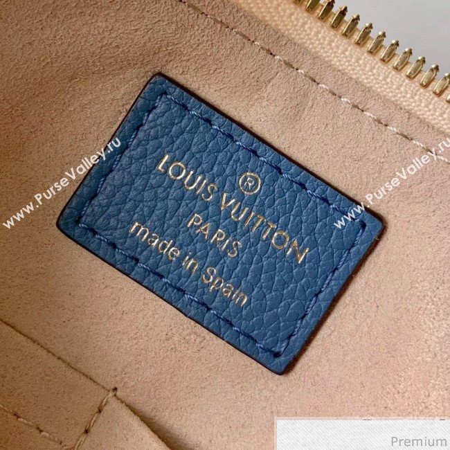 Louis Vuitton V Tote BB Monogram Empreinte Leather M44419 Blue 2019 (FANG-9041138)