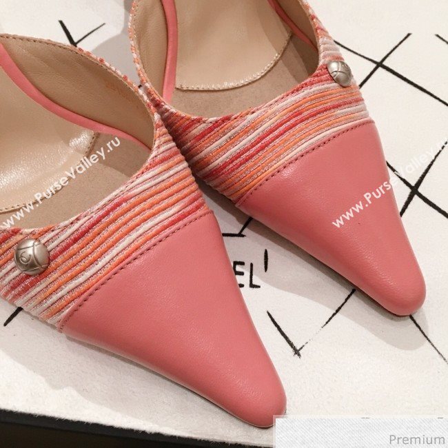 Chanel Pointed Heel Mules Pink 2019 (KL-9041645)