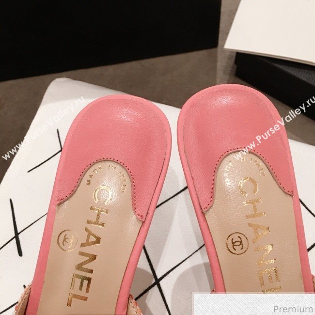 Chanel Pointed Heel Mules Pink 2019 (KL-9041645)