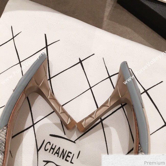 Chanel Pointed Heel Mules Light Gray 2019 (KL-9041646)