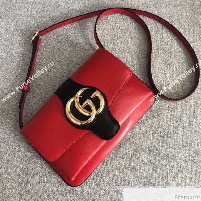 Gucci Arli Small Shoulder Bag 550129 Red/Black 2018 ( LGN-9031517)