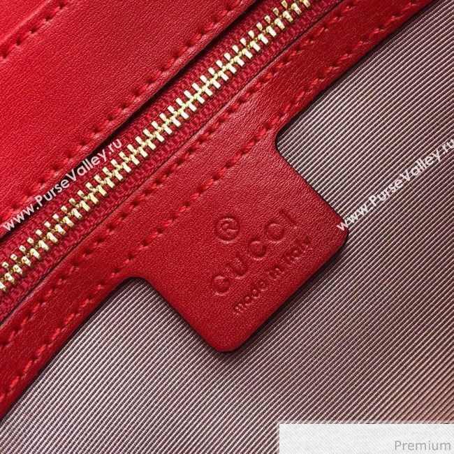 Gucci Arli Small Shoulder Bag 550129 Red/Black 2018 ( LGN-9031517)