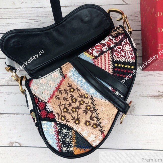 Dior Saddle Bag in Embroidered Calfskin 2019 (XYD-9031529)