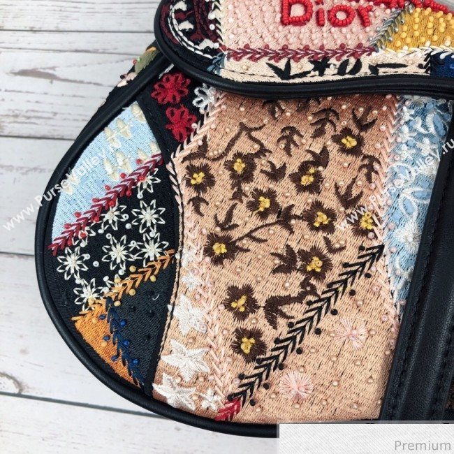 Dior Saddle Bag in Embroidered Calfskin 2019 (XYD-9031529)