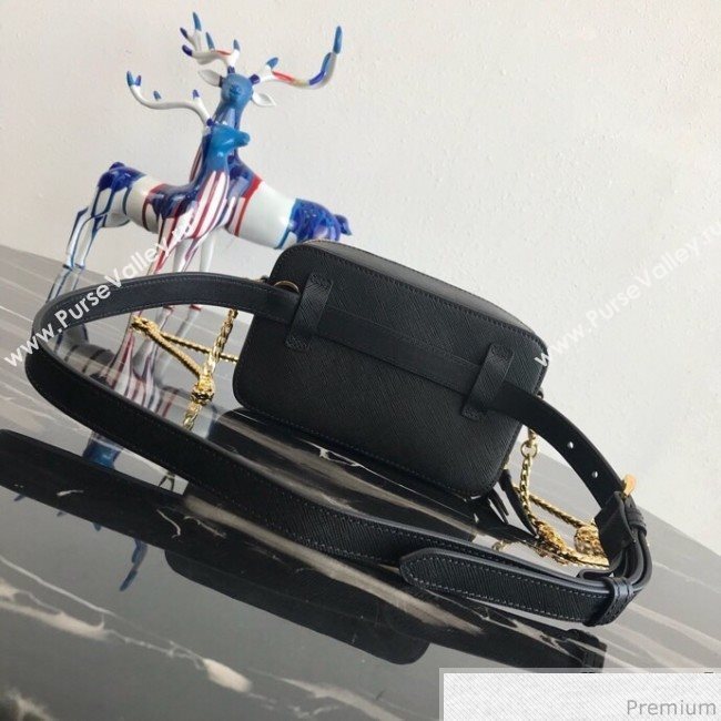 Prada Odette Saffiano Leather Belt Bag 1BL019 Black 2019 (PYZ-9031544)