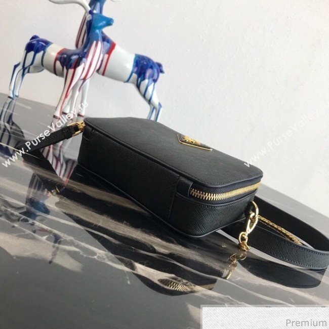 Prada Odette Saffiano Leather Belt Bag 1BL019 Black 2019 (PYZ-9031544)