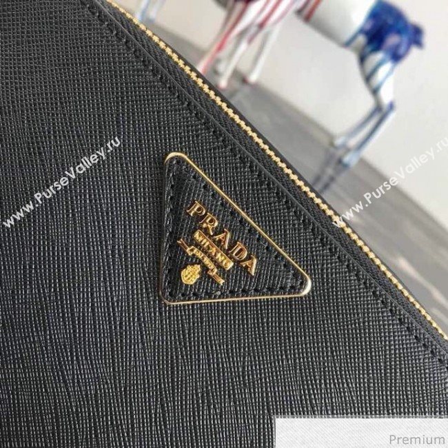 Prada Odette Saffiano Leather Belt Bag 1BL019 Black 2019 (PYZ-9031544)