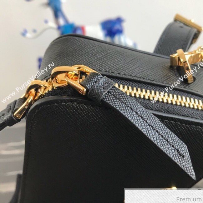 Prada Odette Saffiano Leather Belt Bag 1BL019 Black 2019 (PYZ-9031544)