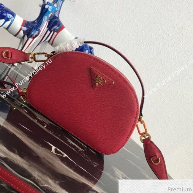 Prada Odette Saffiano Leather Bag 1BH123 Red 2019 (PYZ-9031550)