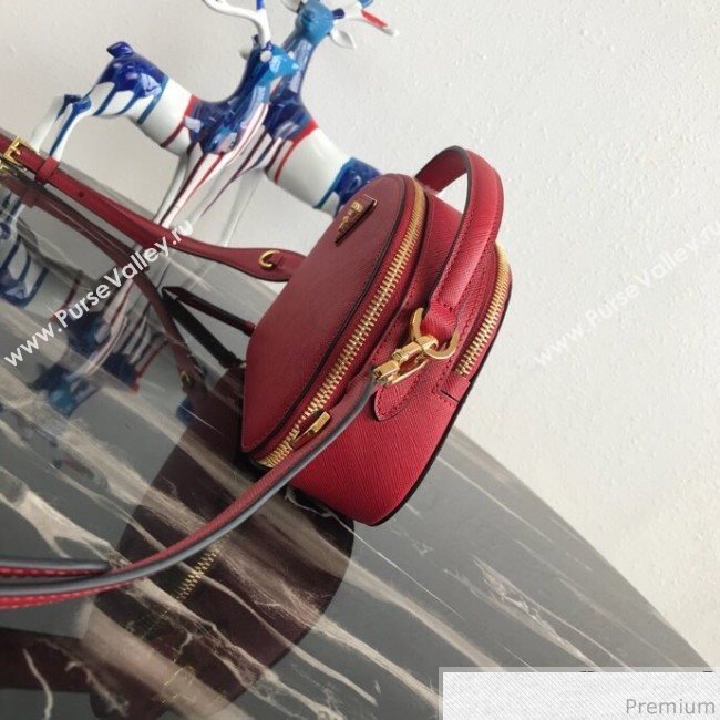 Prada Odette Saffiano Leather Bag 1BH123 Red 2019 (PYZ-9031550)