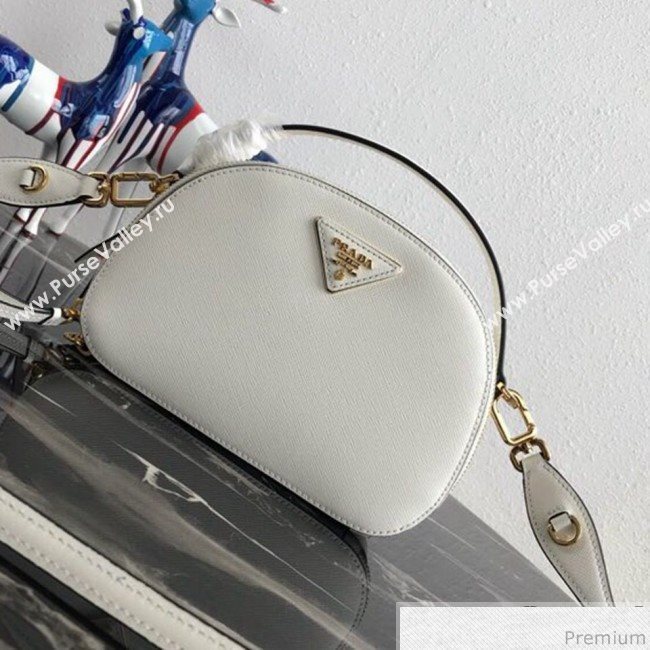 Prada Odette Saffiano Leather Bag 1BH123 White 2019 (PYZ-9031546)