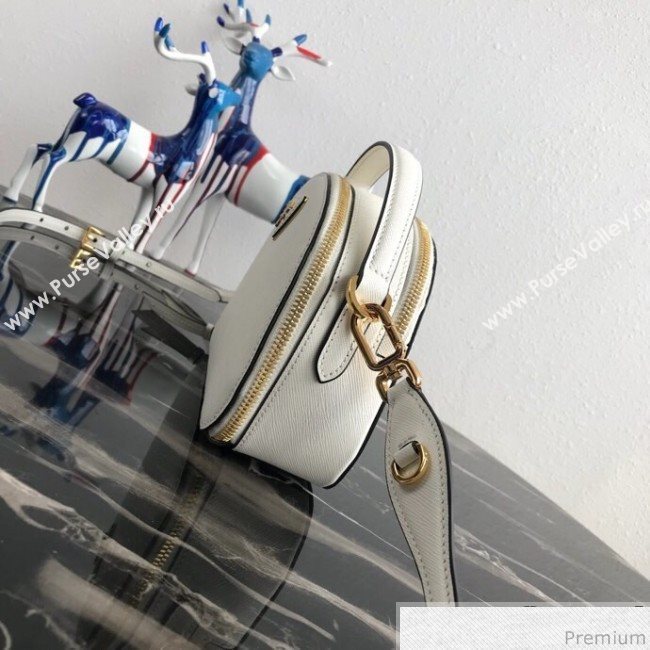 Prada Odette Saffiano Leather Bag 1BH123 White 2019 (PYZ-9031546)