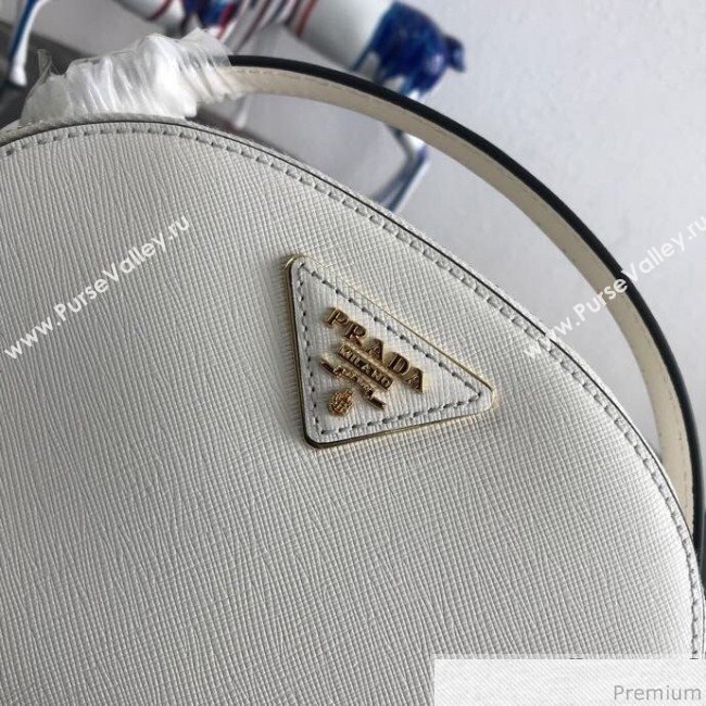 Prada Odette Saffiano Leather Bag 1BH123 White 2019 (PYZ-9031546)