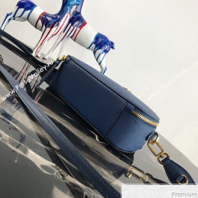 Prada Odette Saffiano Leather Bag 1BH123 Blue 2019 (PYZ-9031547)