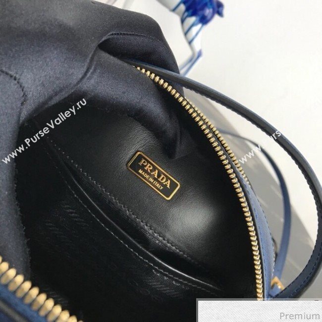 Prada Odette Saffiano Leather Bag 1BH123 Blue 2019 (PYZ-9031547)