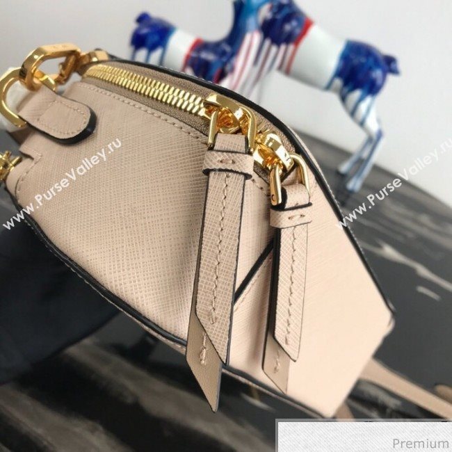 Prada Odette Saffiano Leather Bag 1BH123 Pink 2019 (PYZ-9031548)