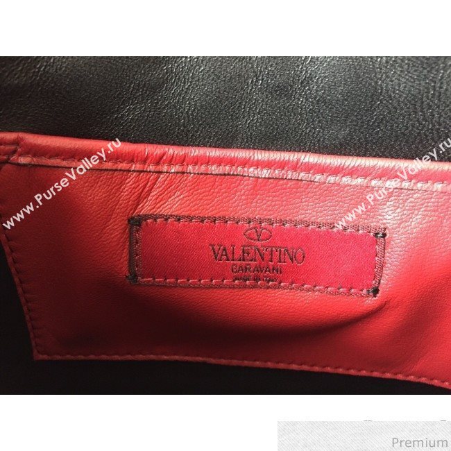 Valentino Lambskin Rockstud Spike Clutch Black/Gold 2019 (JDP-9031601)