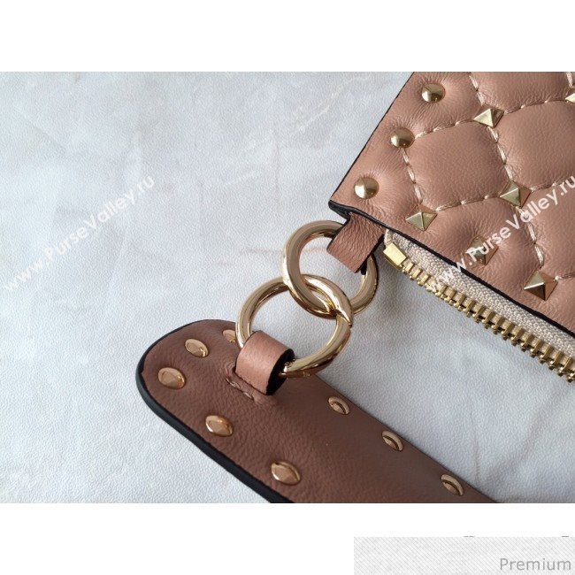 Valentino Lambskin Rockstud Spike Clutch Pink 2019 (JDP-9031602)