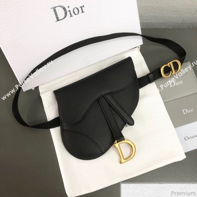 Dior CD Saddle Belt Bag Black 2019 (WEIP-9031612)