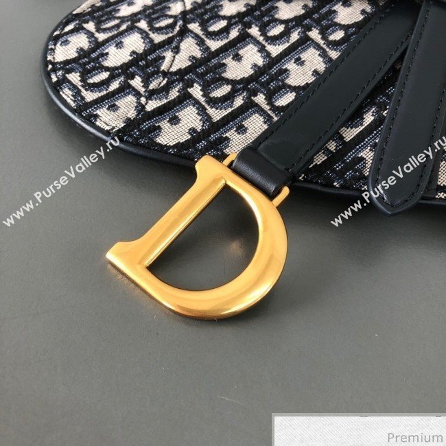 Dior CD Oblique Canvas Saddle Belt Bag Blue 2019 (WEIP-9031614)