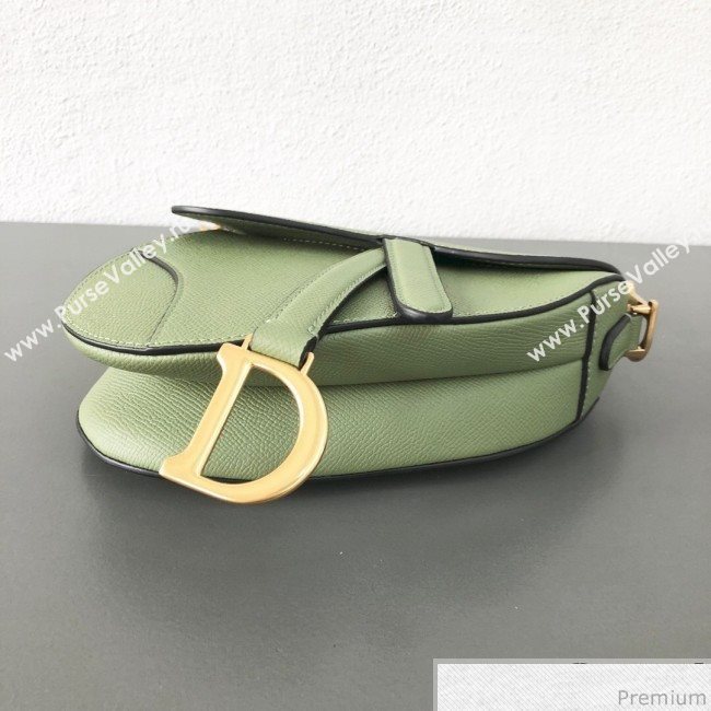 Dior Saddle Bag in Grained Leather Green Tea 2019 (WEIP-9031615)
