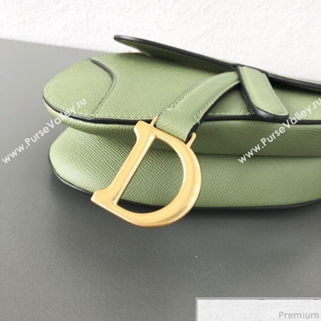 Dior Saddle Bag in Grained Leather Green Tea 2019 (WEIP-9031615)