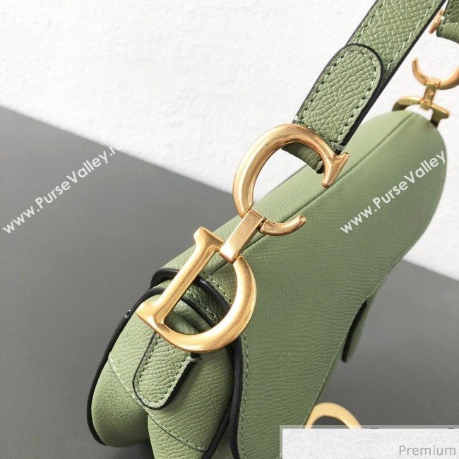 Dior Saddle Bag in Grained Leather Green Tea 2019 (WEIP-9031615)