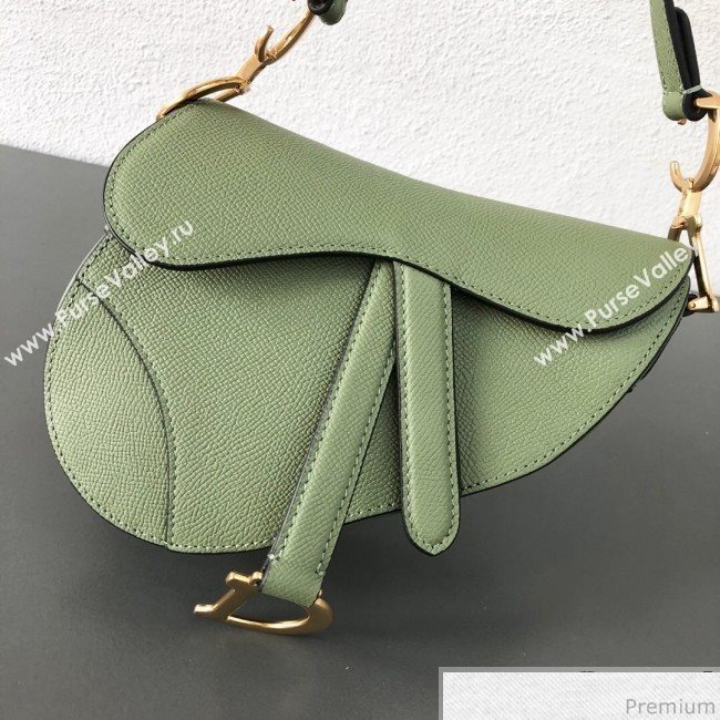 Dior Saddle Bag in Grained Leather Green Tea 2019 (WEIP-9031615)