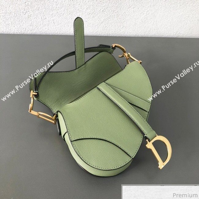 Dior Saddle Bag in Grained Leather Green Tea 2019 (WEIP-9031615)