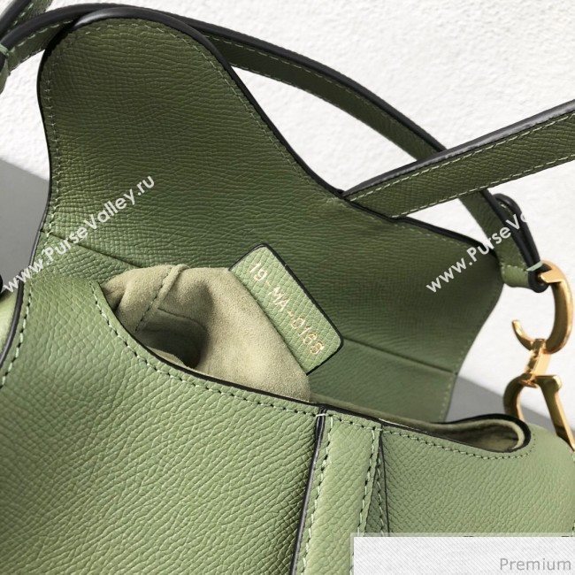 Dior Saddle Bag in Grained Leather Green Tea 2019 (WEIP-9031615)
