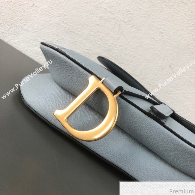 Dior Saddle Bag in Grained Leather Light Blue 2019 (WEIP-9031616)