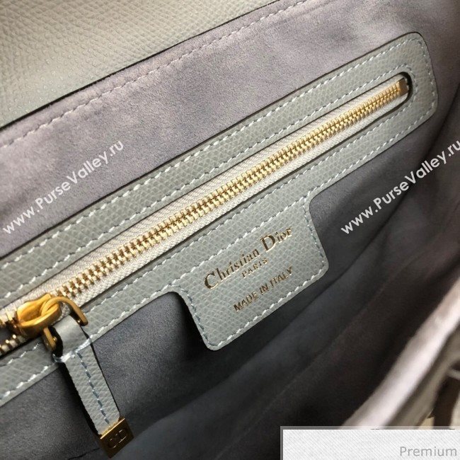 Dior Saddle Bag in Grained Leather Light Blue 2019 (WEIP-9031616)