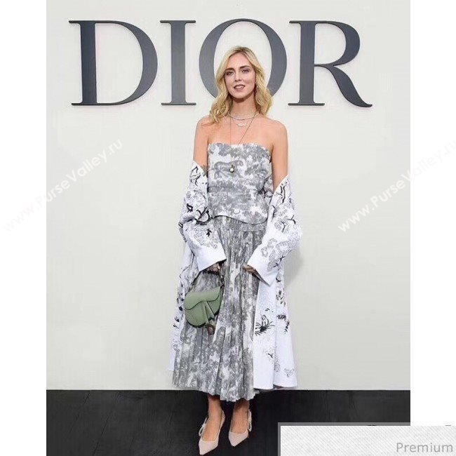 Dior Saddle Bag in Grained Leather Green Tea 2019 (WEIP-9031615)