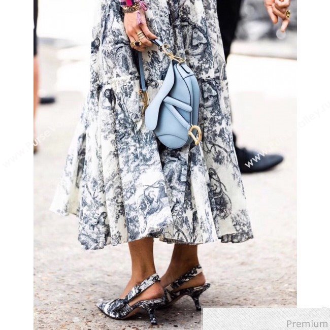 Dior Saddle Bag in Grained Leather Light Blue 2019 (WEIP-9031616)