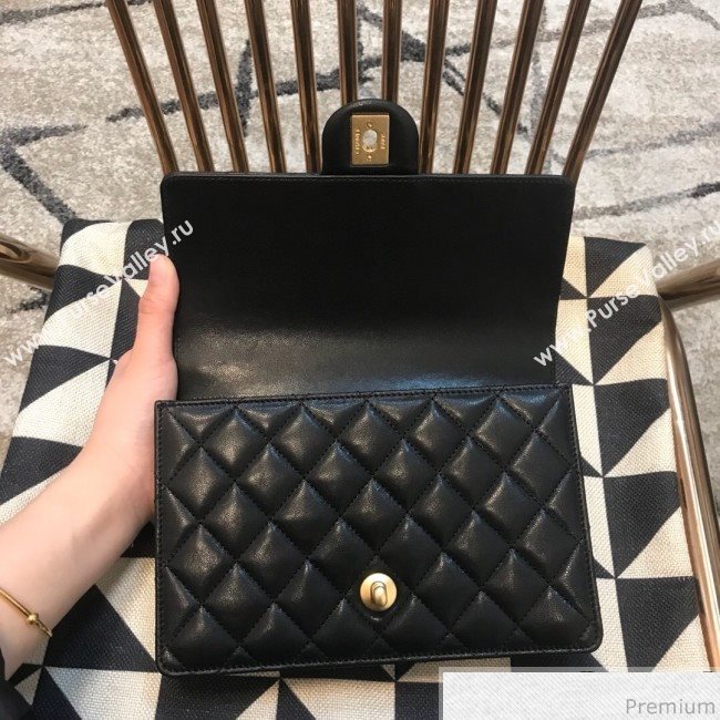 Chanel Lambskin Pearls Flap Bag AS0585 Black 2019 (JDH-9031407)