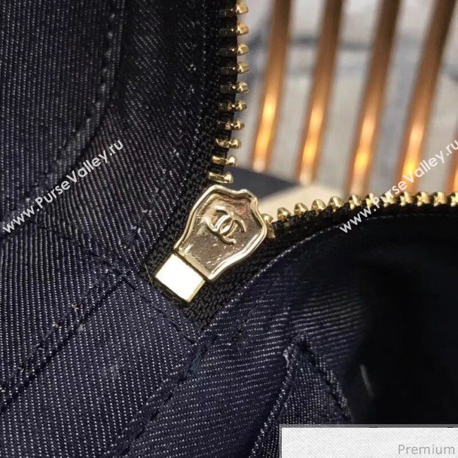 Chanel CC Lambskin Vanity Case Top Handle Bag Black 2019 (JDH-9031410)