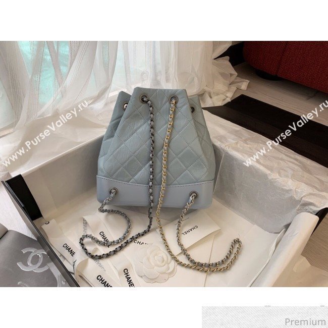 Chanel Gabrielle Small Backpack in Aged Calfskin A94485 Light Blue 2019 (BLWX-9031420)