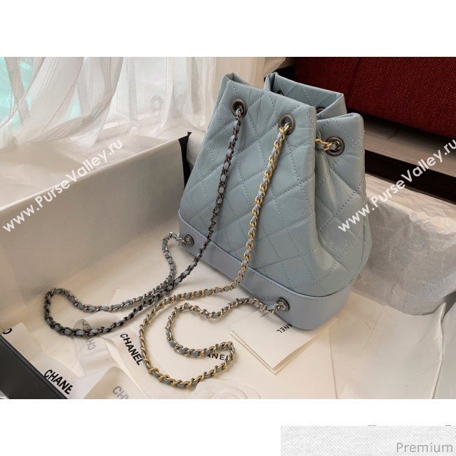 Chanel Gabrielle Small Backpack in Aged Calfskin A94485 Light Blue 2019 (BLWX-9031420)