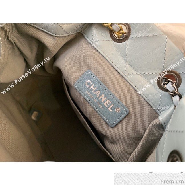 Chanel Gabrielle Small Backpack in Aged Calfskin A94485 Light Blue 2019 (BLWX-9031420)