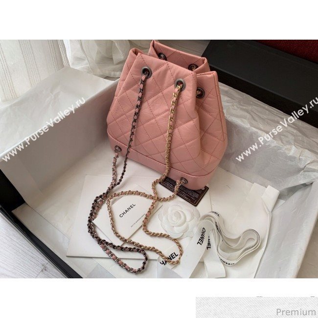 Chanel Gabrielle Small Backpack in Aged Calfskin A94485 Light Pink 2019 (BLWX-9031421)