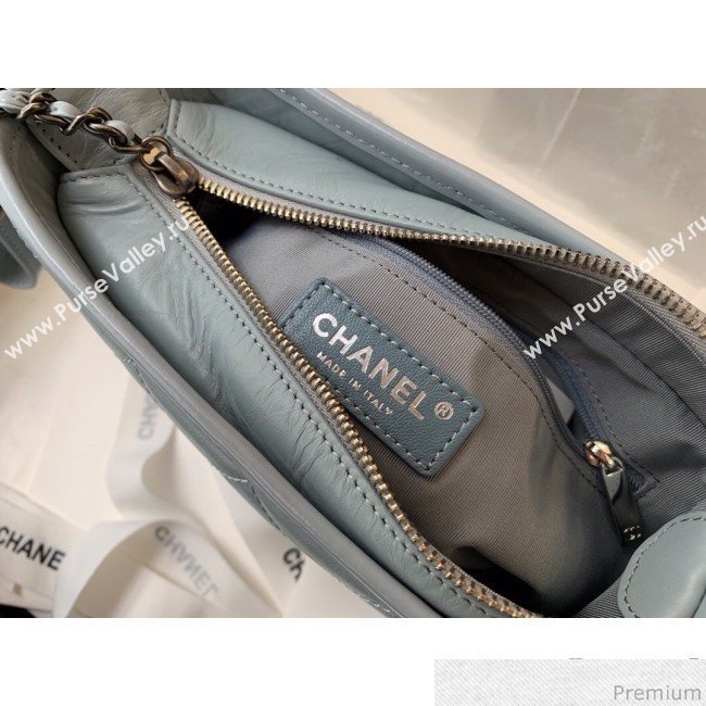 Chanel Gabrielle Small Hobo Bag in Aged Calfskin A91810 Light Blue 2019 (BLWX-9031416)