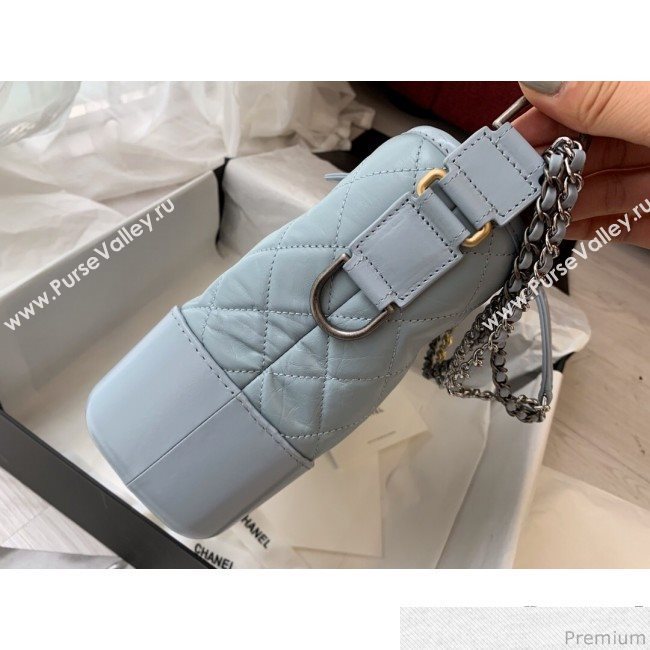 Chanel Gabrielle Hobo Bag in Aged Calfskin A93824 Light Blue 2019 (BLWX-9031417)