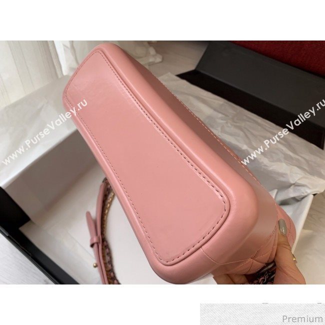 Chanel Gabrielle Hobo Bag in Aged Calfskin A93824 Light Pink 2019 (BLWX-9031419)