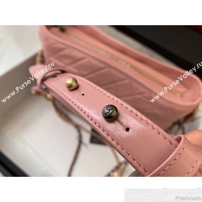 Chanel Gabrielle Hobo Bag in Aged Calfskin A93824 Light Pink 2019 (BLWX-9031419)