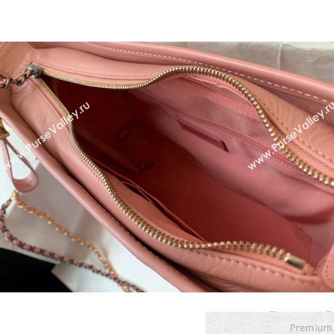 Chanel Gabrielle Hobo Bag in Aged Calfskin A93824 Light Pink 2019 (BLWX-9031419)