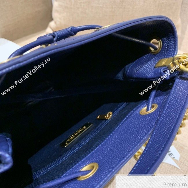 Chanel Drawstring Bucket Top Handle Bag in Grained Calfskin AS0310 Royal Blue 2019 (SSZ-9031429)