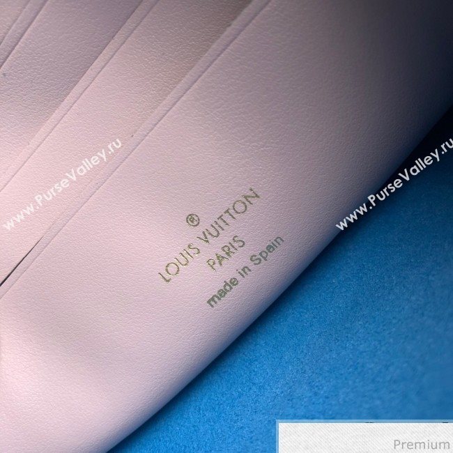 Louis Vuitton Blooming Flowers Pochette Double Zip Chain Wallet in Monogram Canvas M63905 Blue 2019 (KD-9031437)